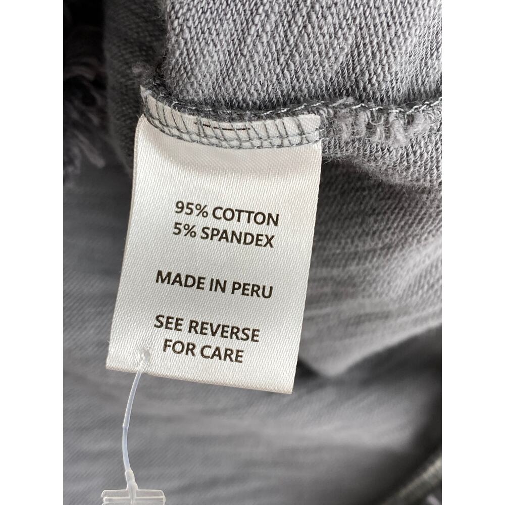 Spartina 449 Clara Convertible Cardigan Fringe Cotton Gray L - Picture 14 of 16